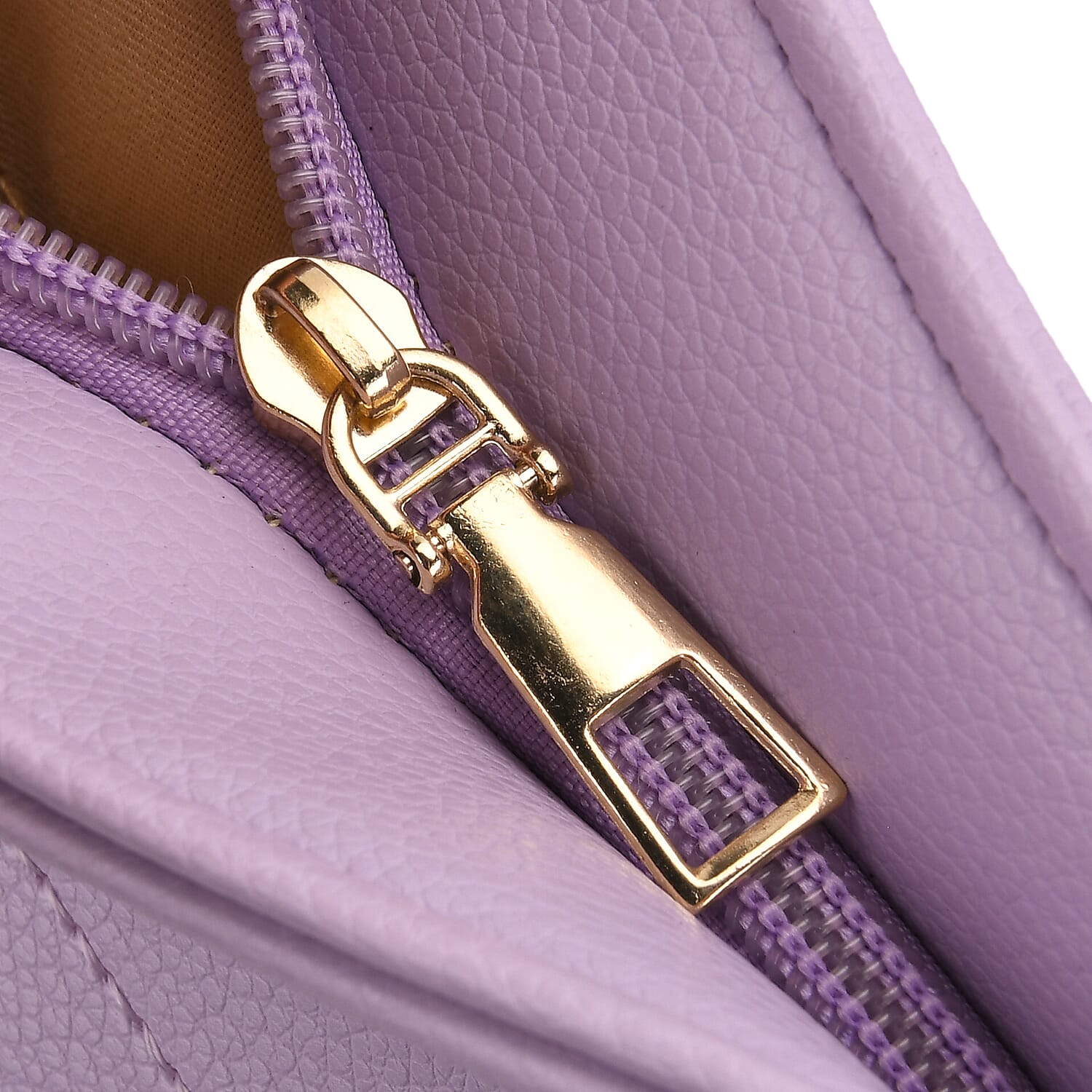 Satchel Handbag with Detachable Shoulder Strap - Purple