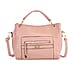 Satchel Handbag with Detachable Shoulder Strap - Pink