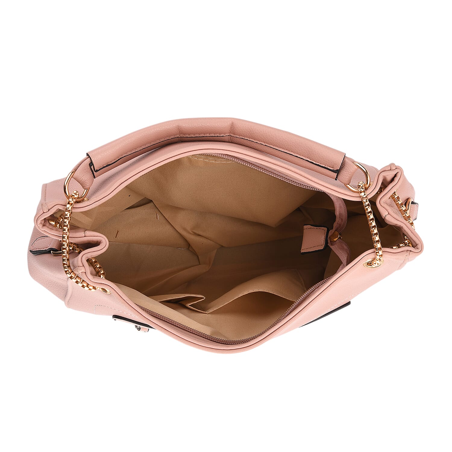 Satchel Handbag with Detachable Shoulder Strap - Pink