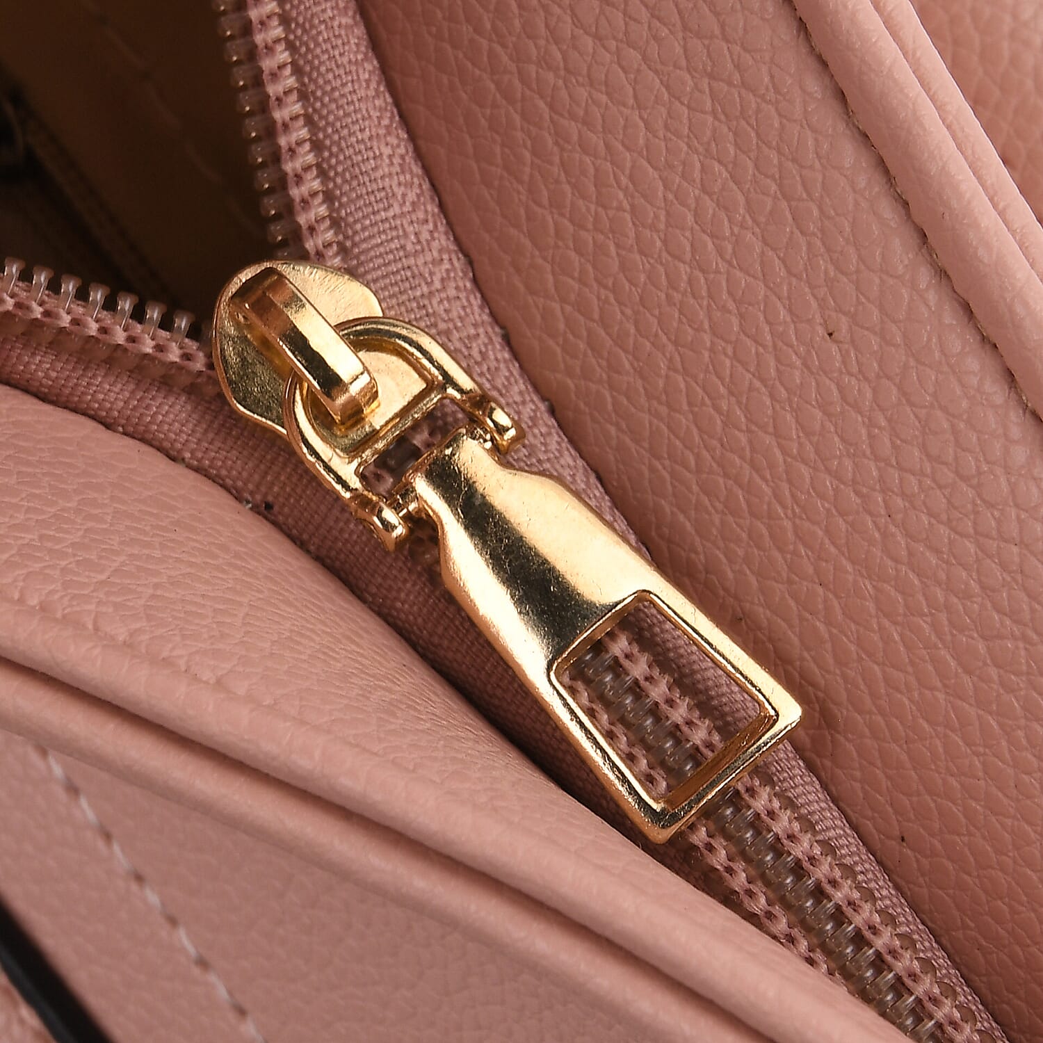 Satchel Handbag with Detachable Shoulder Strap - Pink