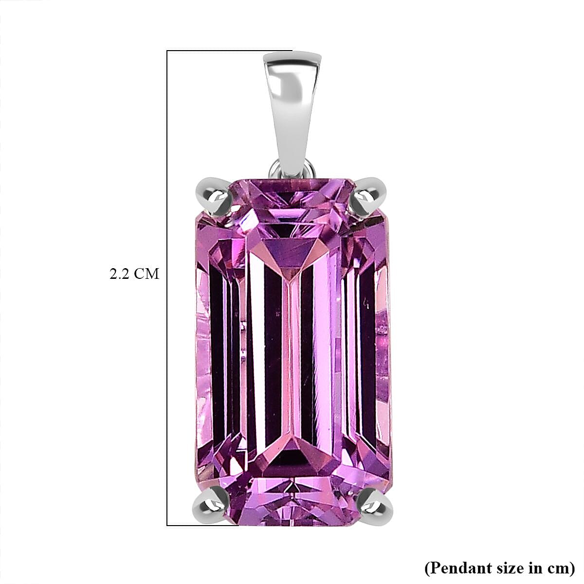RHAPSODY - 950 Platinum AAAA Patroke Kunzite Solitaire Pendant 10.000 Ct, Platinum Wt. 3.60 Gms.