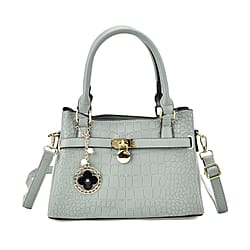 Crocodile Embossed Crossbody Bag with Shoulder Strap