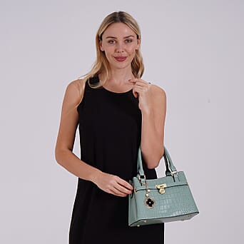 https://tjcuk.sirv.com/Products/80/2/8025436/PU-Crocodile-Crossbody-Bag-Size-26x28x13-cm-Green-Black_8025436_1.jpg?w=342&h=342