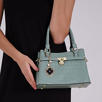 https://tjcuk.sirv.com/Products/80/2/8025436/PU-Crocodile-Crossbody-Bag-Size-26x28x13-cm-Green-Black_8025436_2.jpg?w=342&h=342
