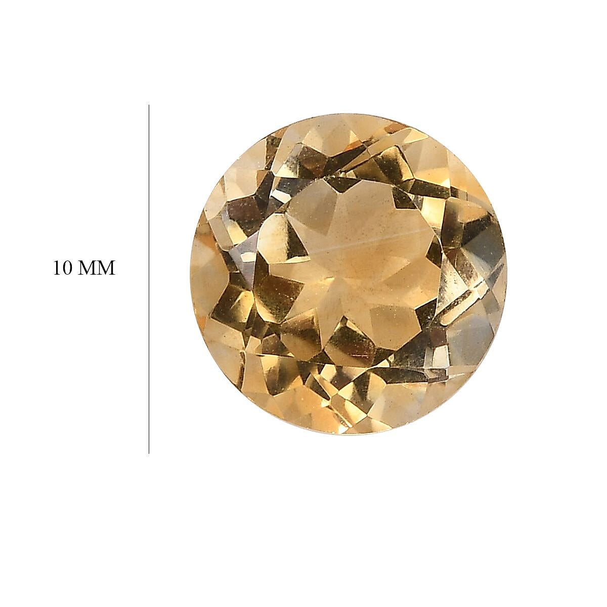Citrine Round Shape Gemstone 3.20 Ct