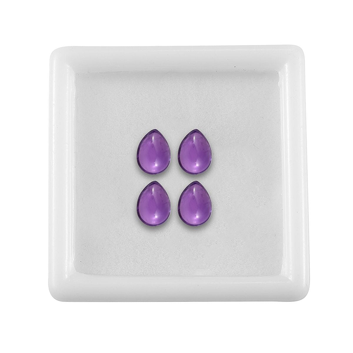 African Amethyst Pear Shape Gemstones 2.87 Ct