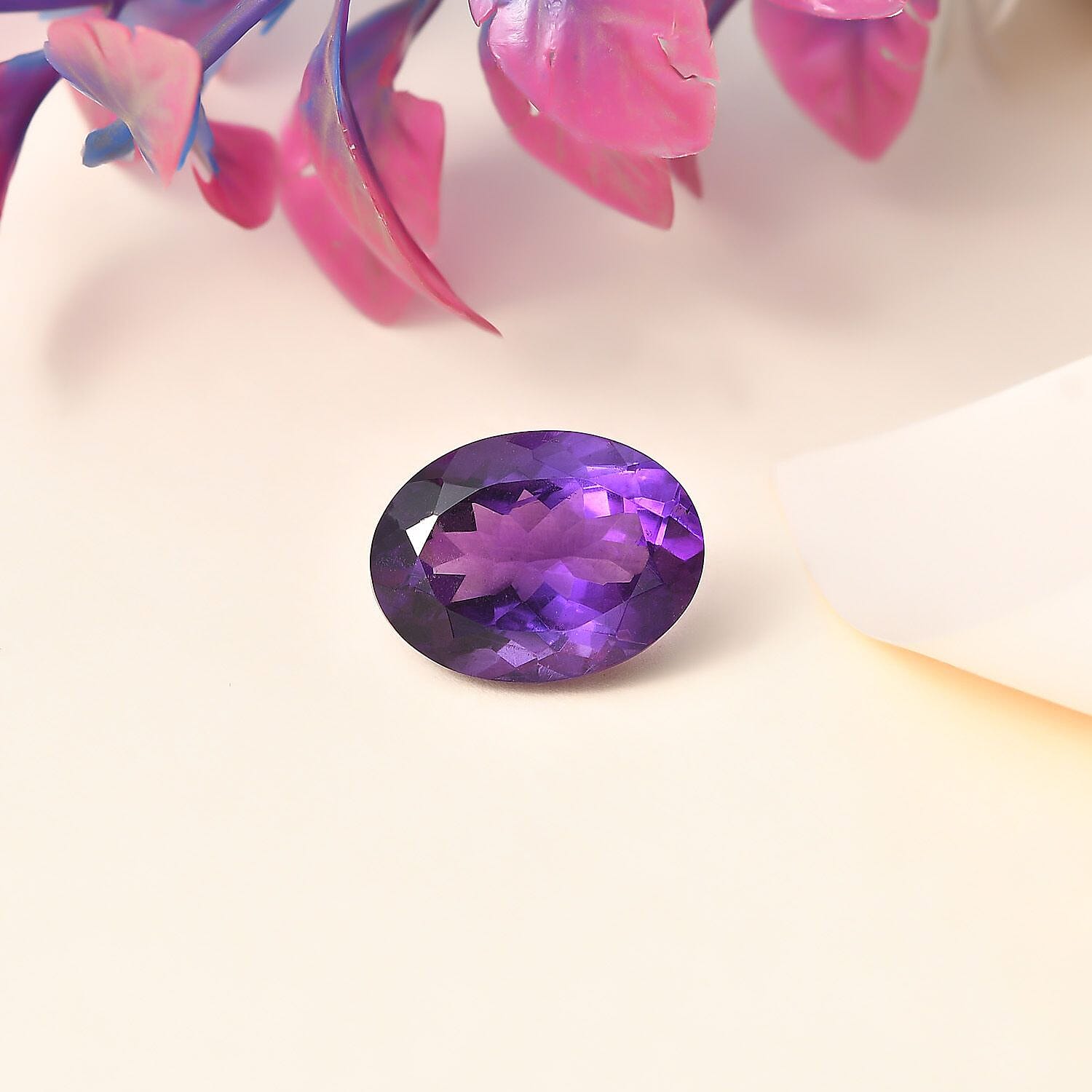 African Amethyst Oval Shape Gemstone 15.87 Ct