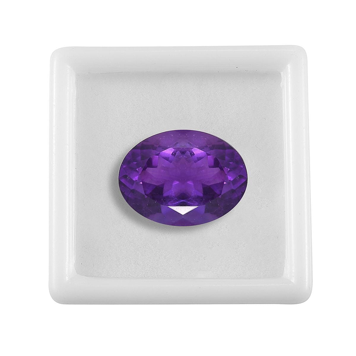 African Amethyst Oval Shape Gemstone 15.87 Ct