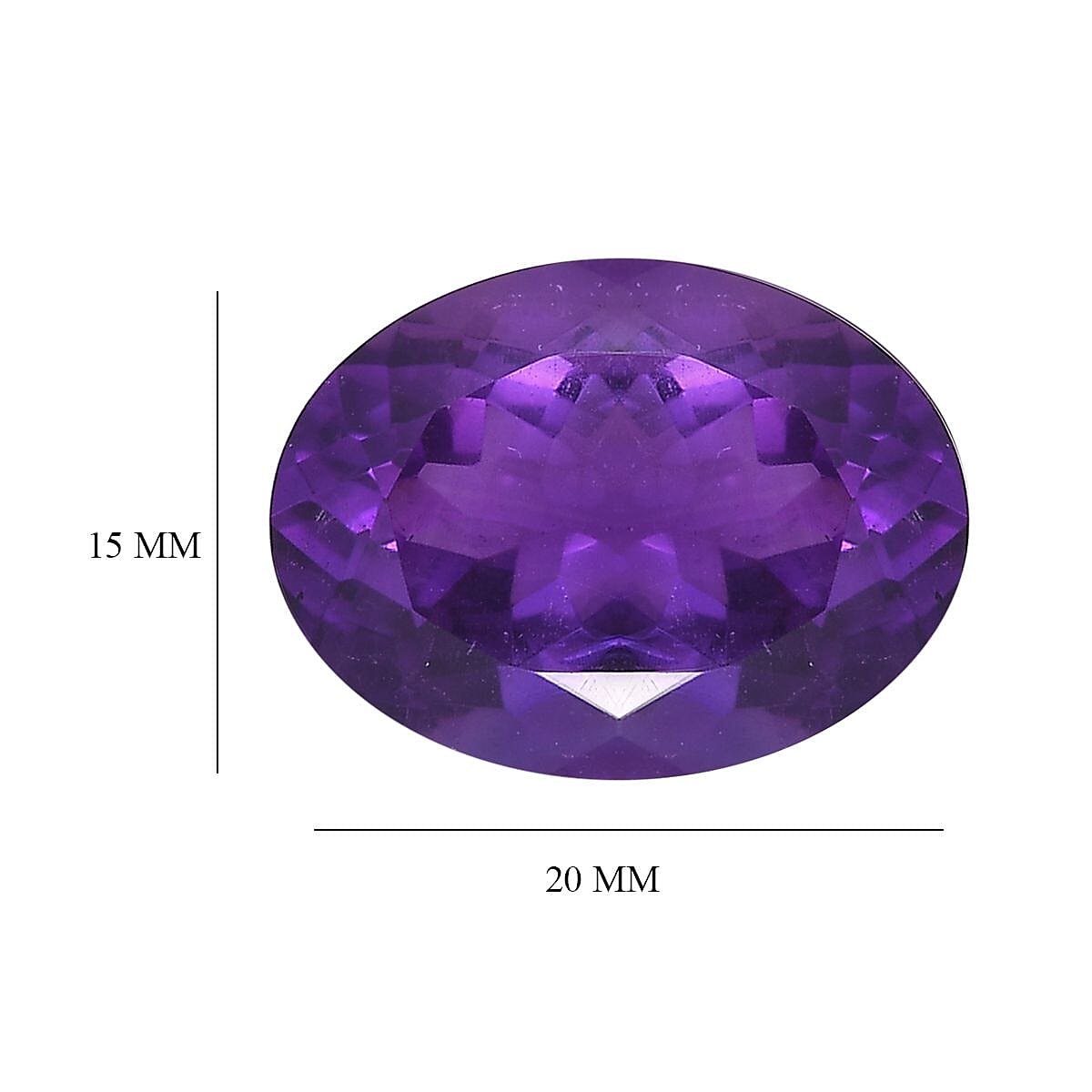 African Amethyst Oval Shape Gemstone 15.87 Ct