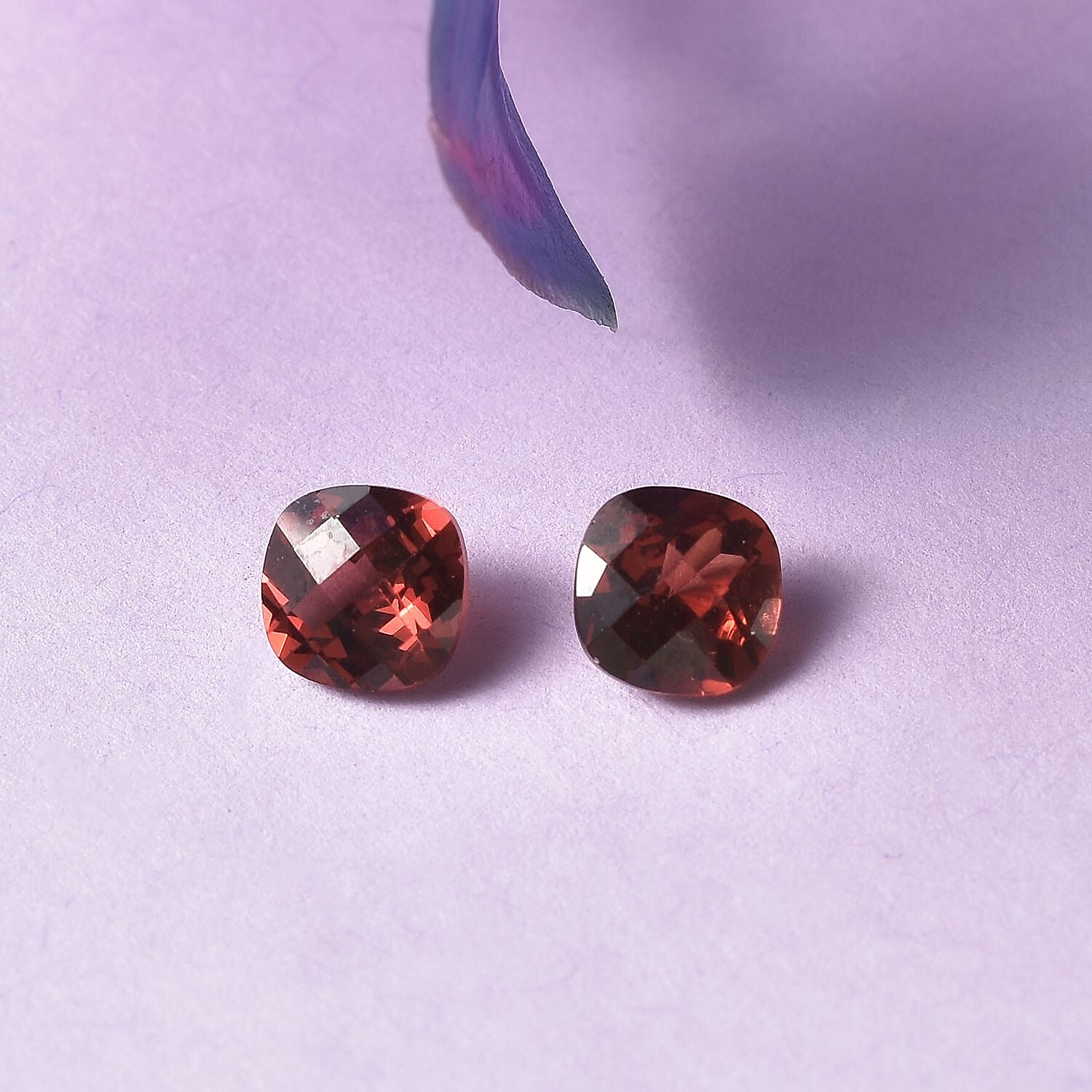 Red Garnet Cushion Cut Gemstones 1.22 Ct