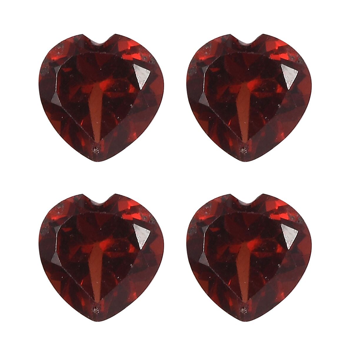 Red Garnet Heart Shape Gemstones 2.32 Ct