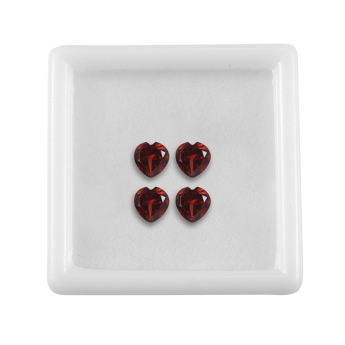 Red Garnet Heart Shape Gemstones 2.32 Ct