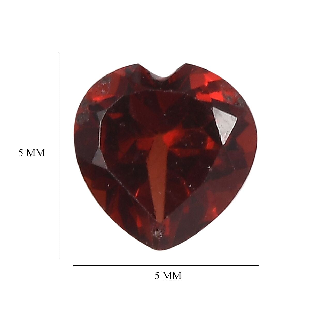 Red Garnet Heart Shape Gemstones 2.32 Ct