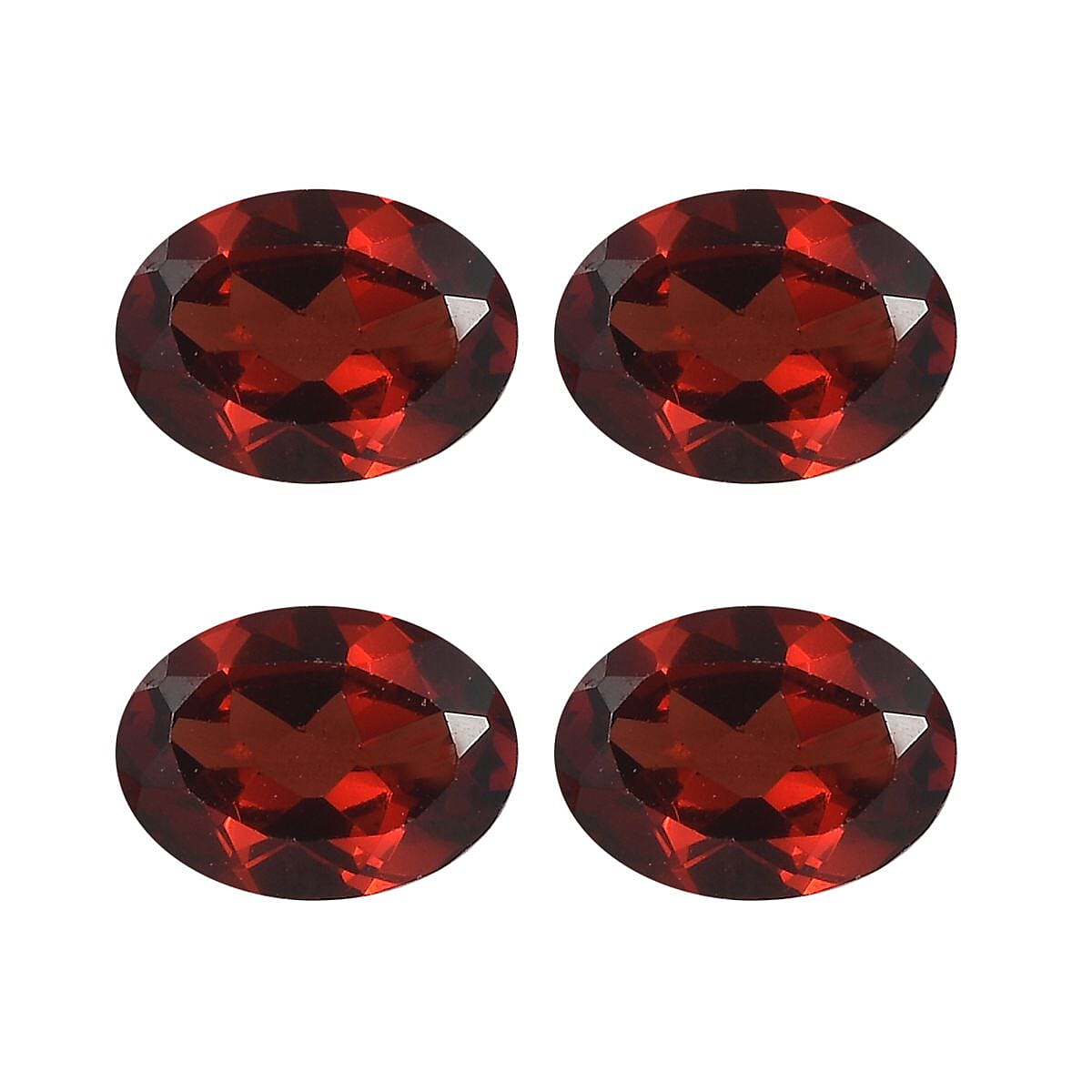 Set of 4 A Red Garnet Loose Gemstones in Oval Shape 7x5mm 3.55 ct. 8025545 TJC