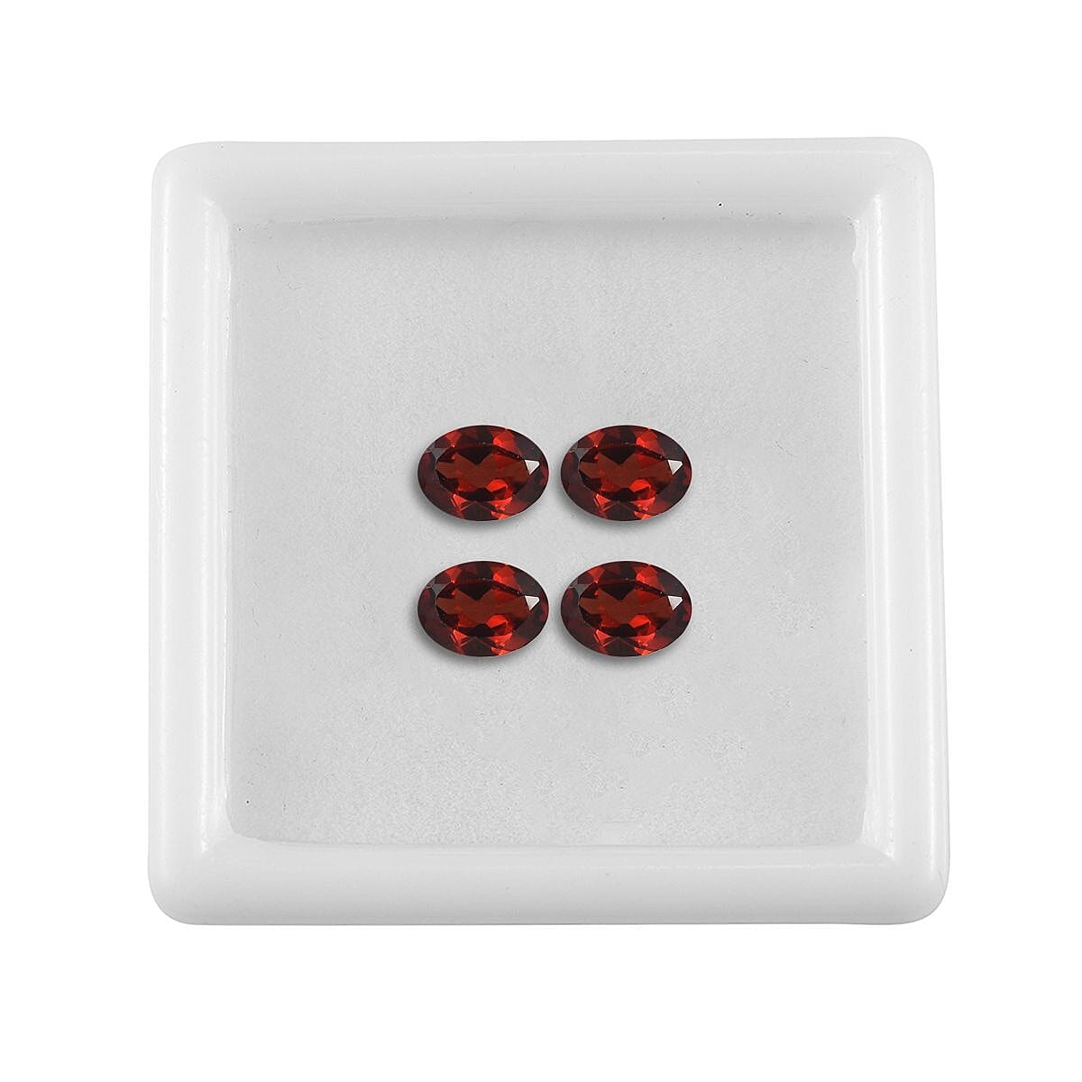 Red Garnet Oval Shape Gemstones 3.55 Ct