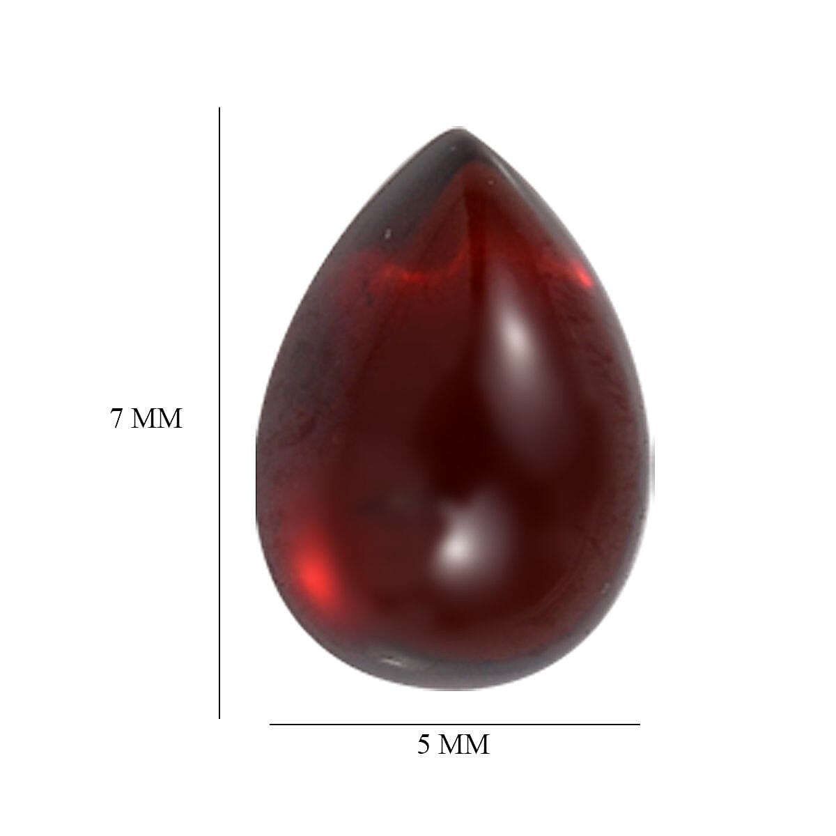 Red Garnet Pear Shape Gemstones 6.33 Ct