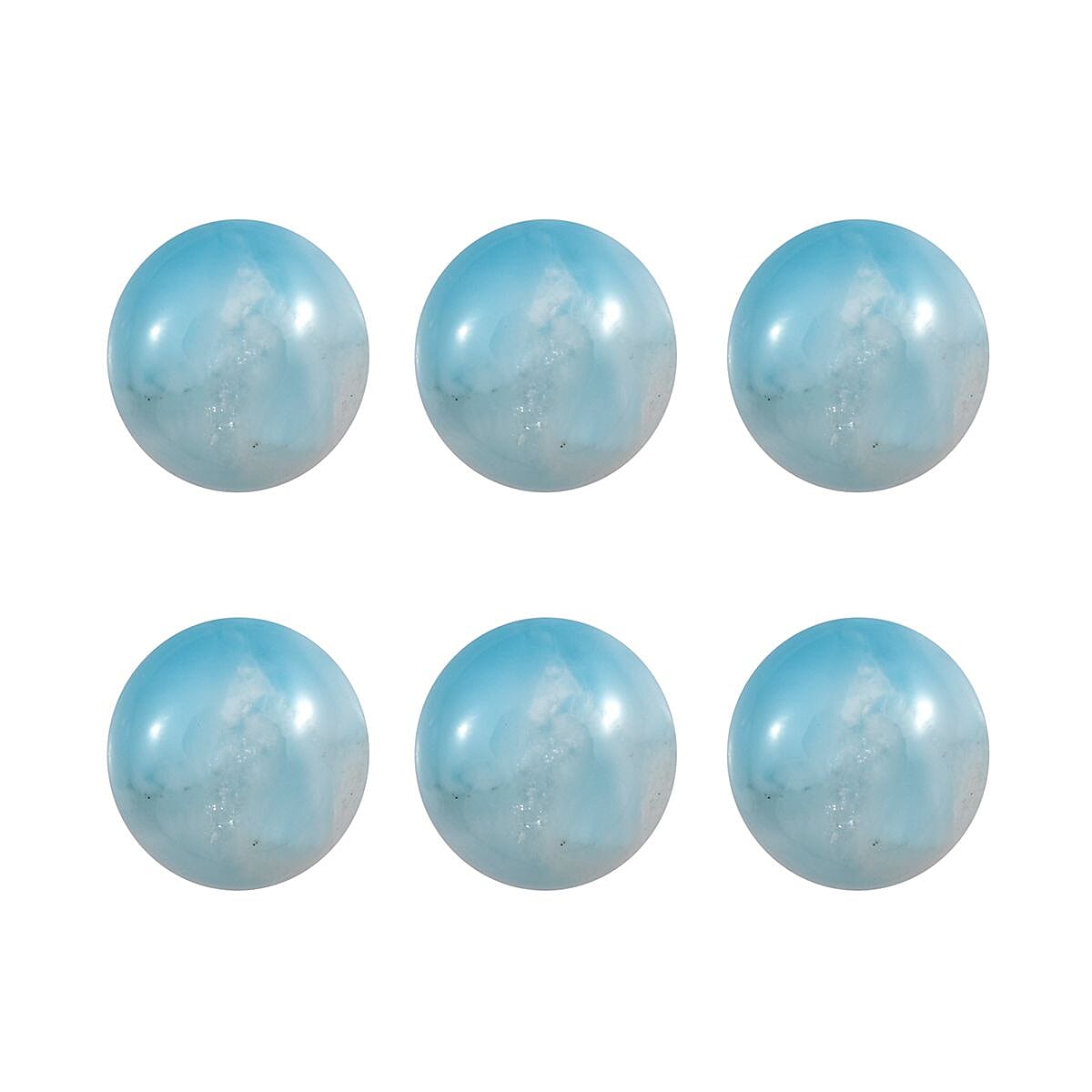 Larimar Round Shape Gemstones 3.30 Ct