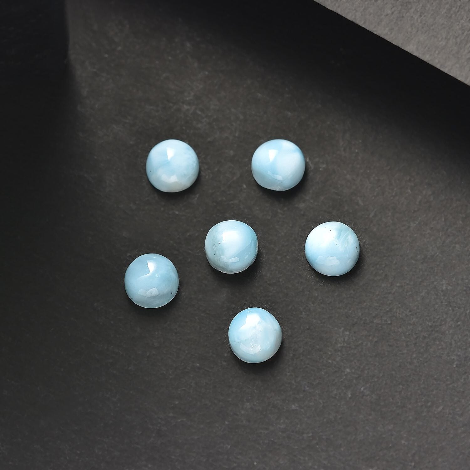 Larimar Round Shape Gemstones 3.30 Ct