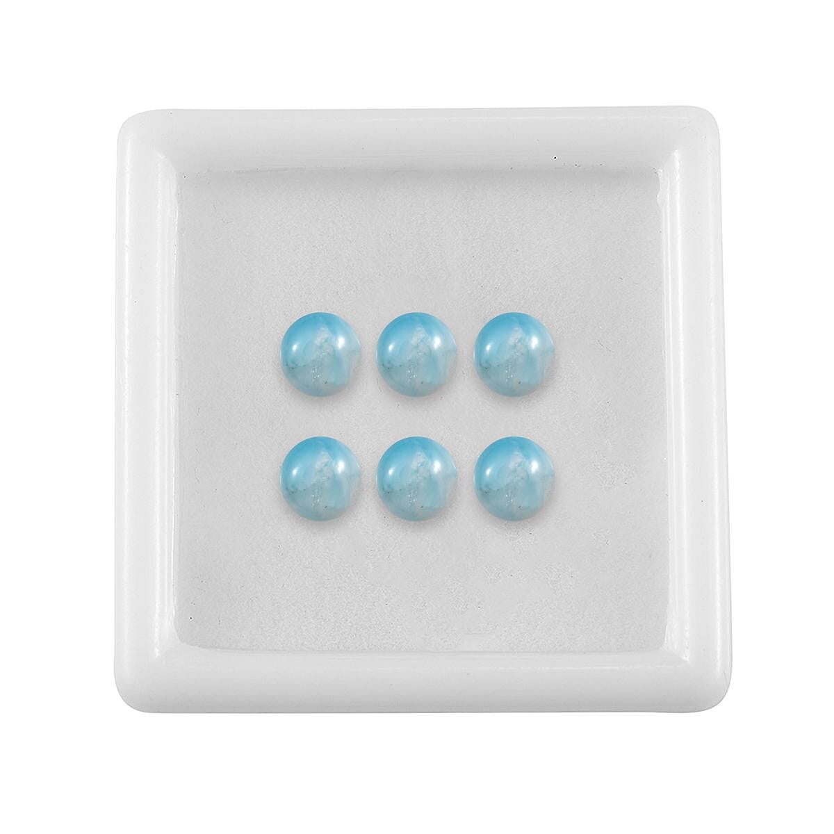 Larimar Round Shape Gemstones 3.30 Ct