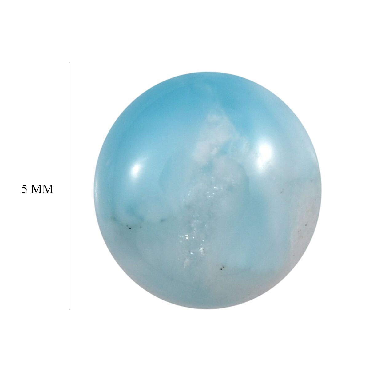 Larimar Round Shape Gemstones 3.30 Ct