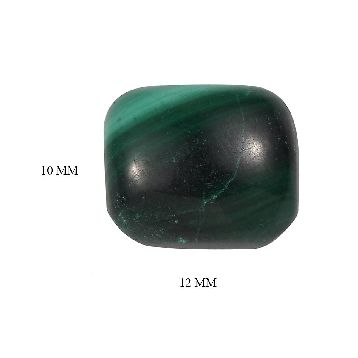 Malachite Octagon Shape Gemstone 7.84 Ct