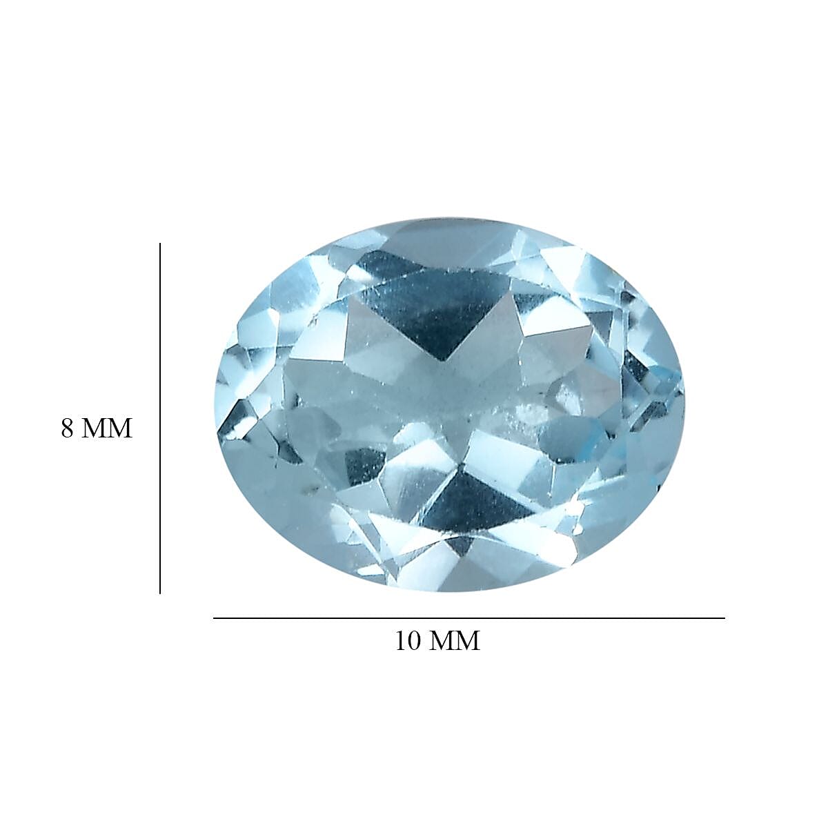 Skyblue Topaz Oval Shape Gemstone 2.82 Ct