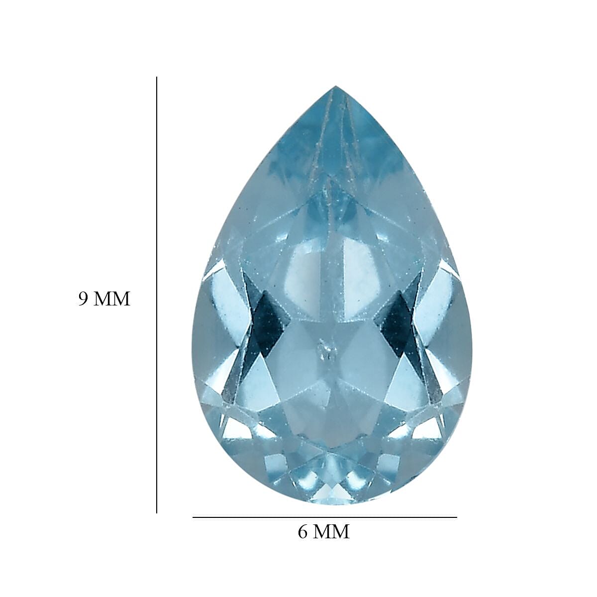 Skyblue Topaz Pear Shape Gemstone 1.28 Ct