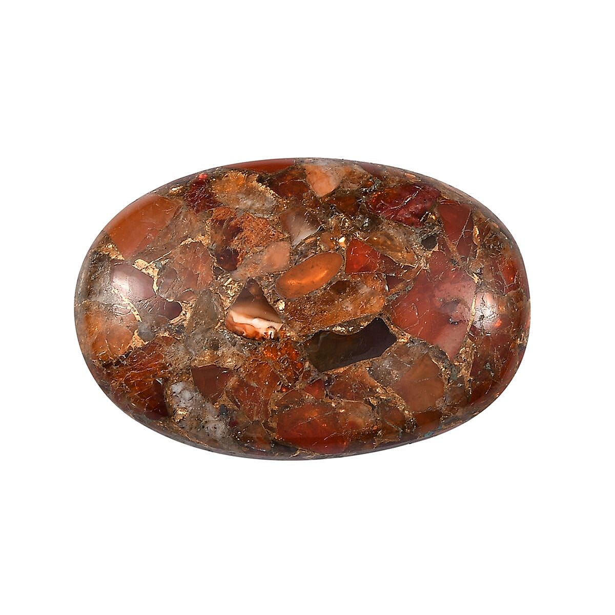 Fire Opal Matrix Oval Shape Gemstone 23.22 Ct