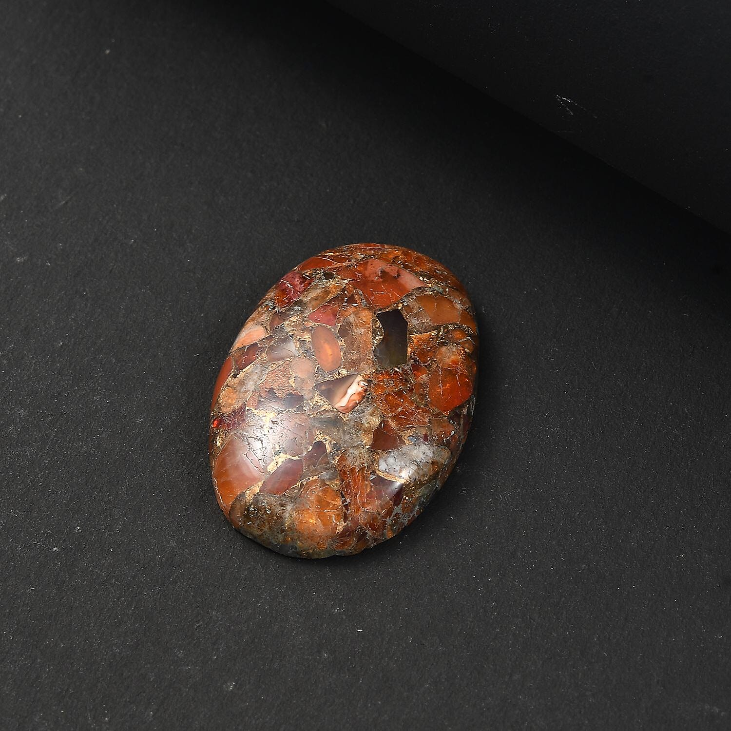 Fire Opal Matrix Oval Shape Gemstone 23.22 Ct