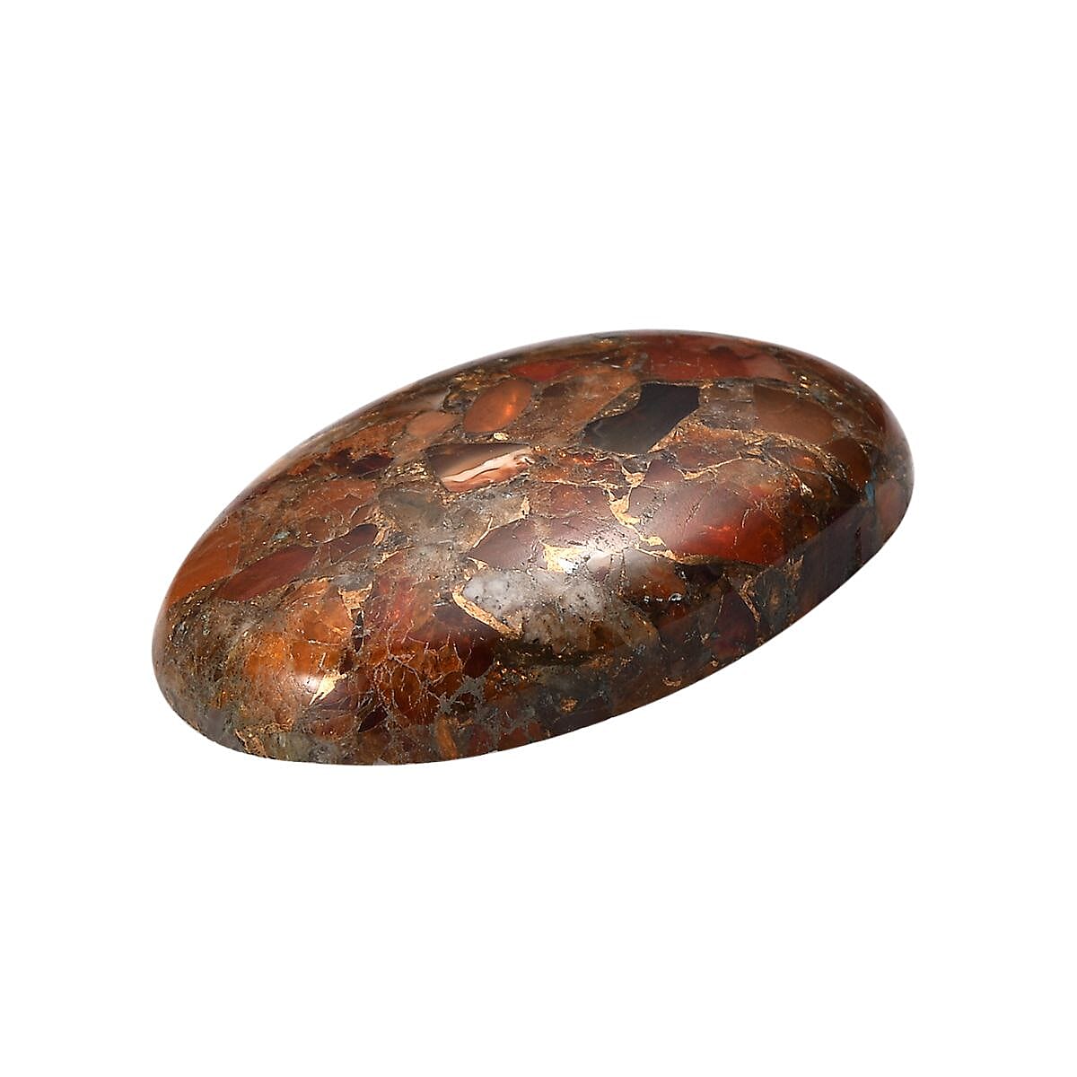 Fire Opal Matrix Oval Shape Gemstone 23.22 Ct