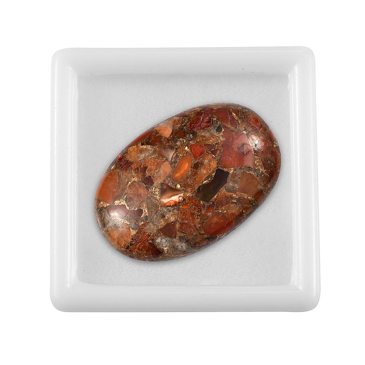Fire Opal Matrix Oval Shape Gemstone 23.22 Ct