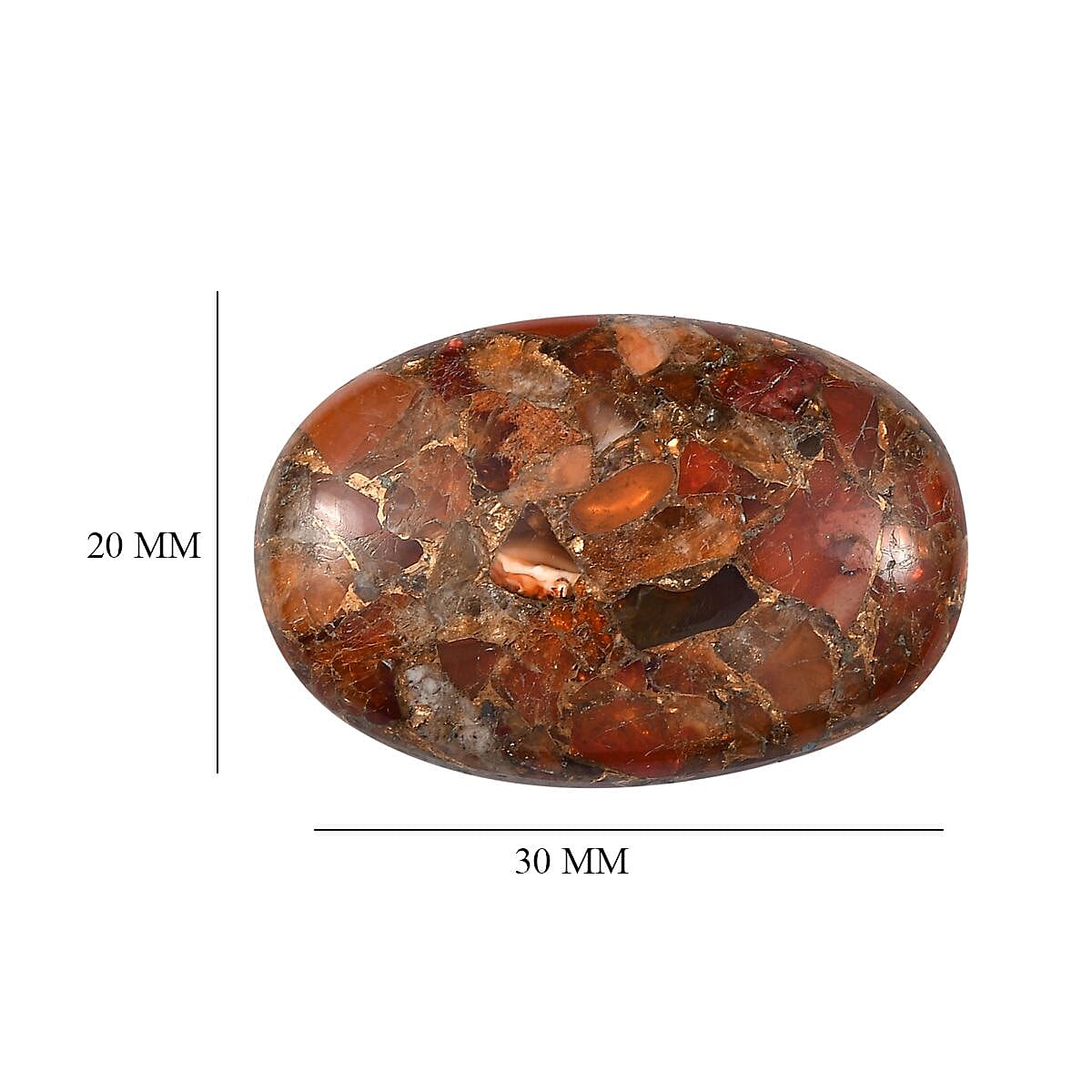 Fire Opal Matrix Oval Shape Gemstone 23.22 Ct