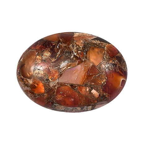 Fire Opal Matrix Oval Shape Gemstone 8.01 Ct