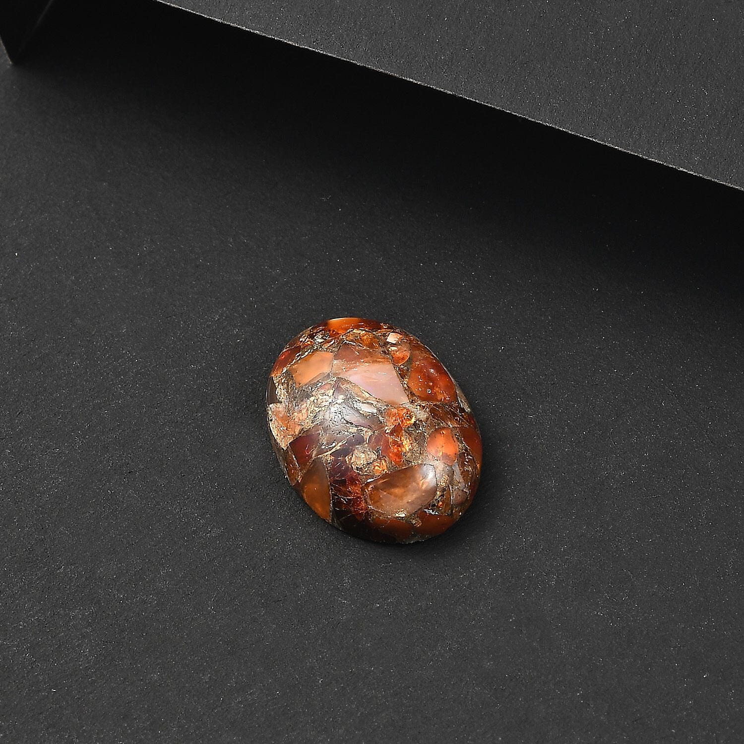 Fire Opal Matrix Oval Shape Gemstone 8.01 Ct