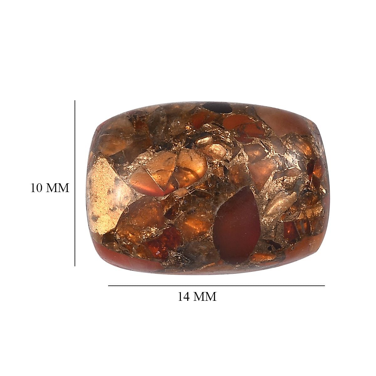 Fire Opal Matrix Cushion Shape Gemstone 5.01 Ct