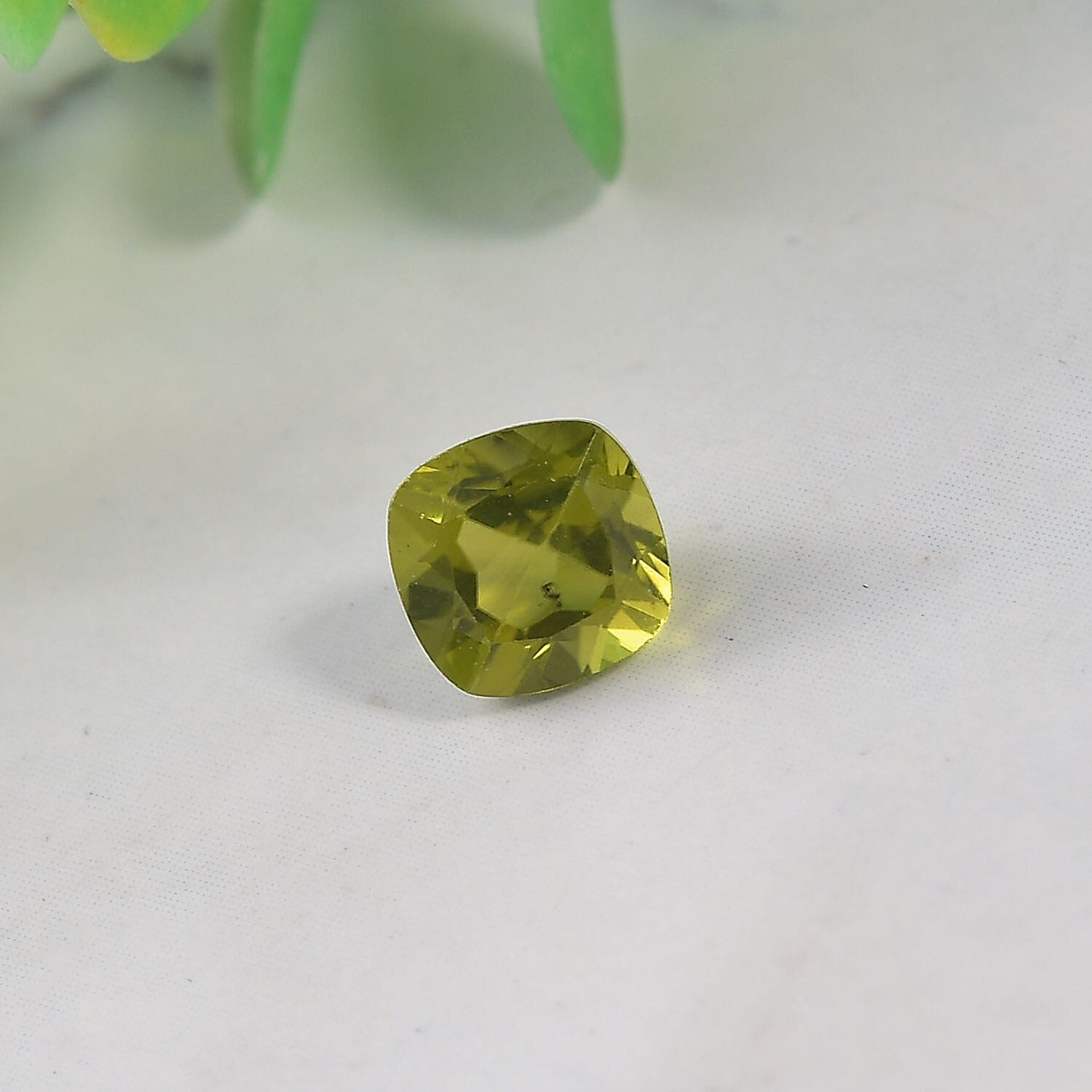 Peridot Cushion Shape Gemstone 0.94 Ct