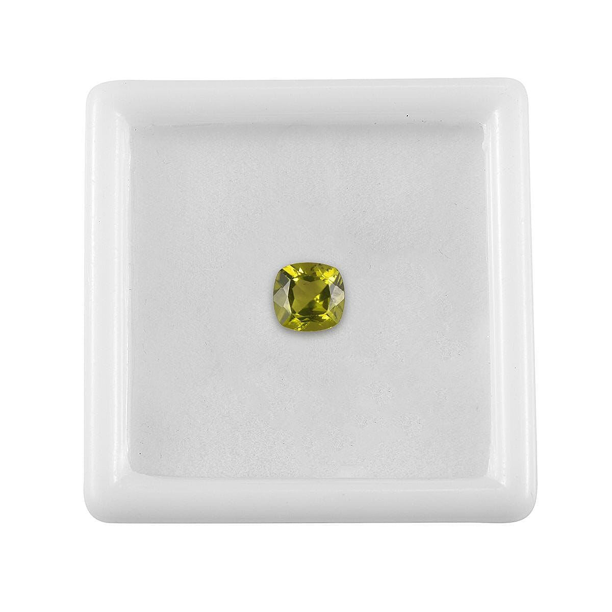Peridot Cushion Shape Gemstone 0.94 Ct