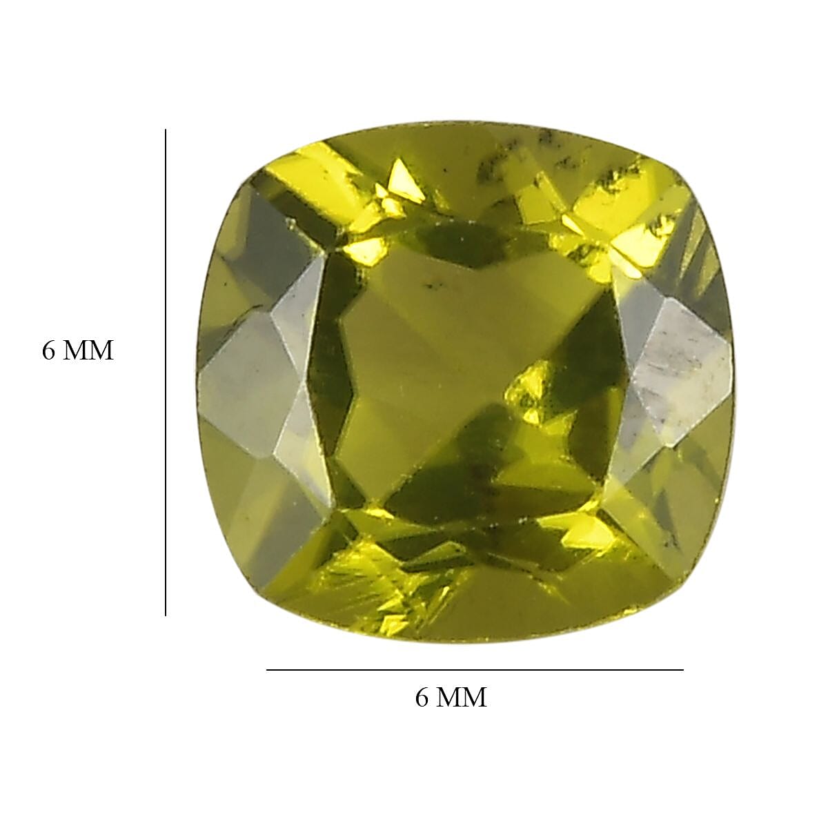 Peridot Cushion Shape Gemstone 0.94 Ct