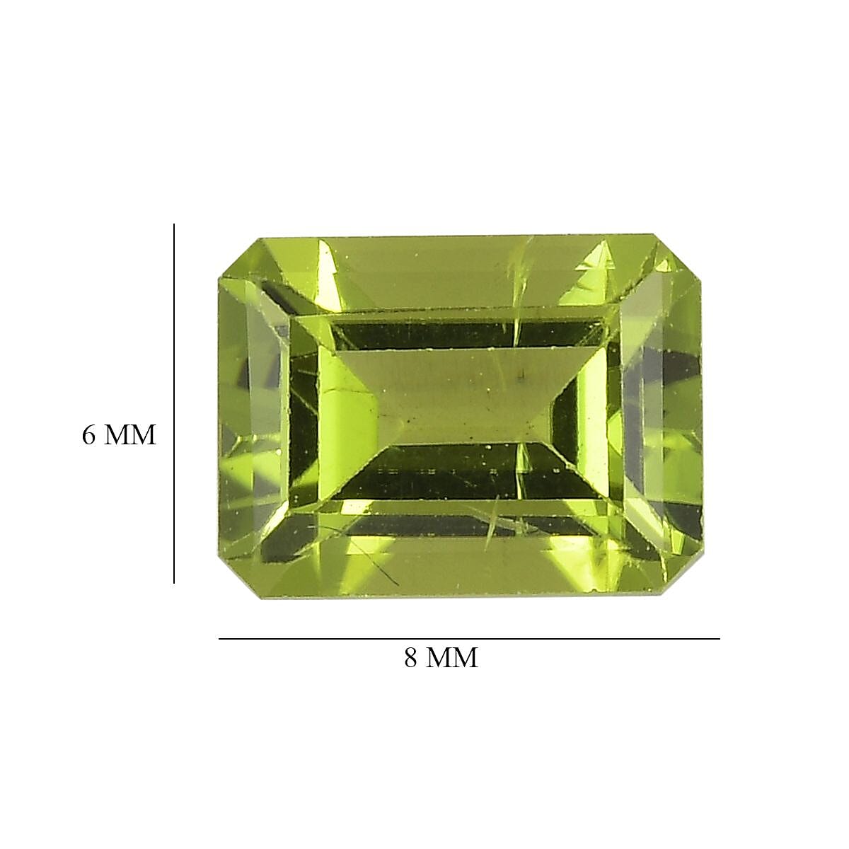 Peridot Octagon Shape Gemstones 5.70 Ct