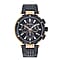 Mathey Tissot Neptune Chrono 5 ATM WR Black Dial Mens Watch with Two Tone Rose Gold - Silver Colour Stainless Steel Strap