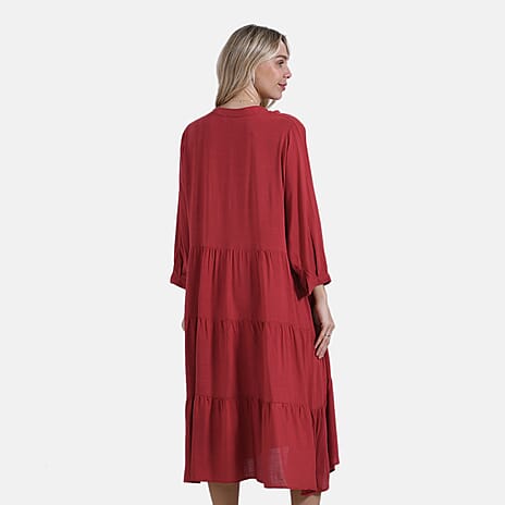 - Maisi Solid Dress (One Size) - Orange