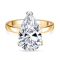 LUXURIANT 5 Ct. Pear-Cut Lab Grown Diamond Solitaire Ring in 18K Yellow Gold, IGI Certified VS/EF
