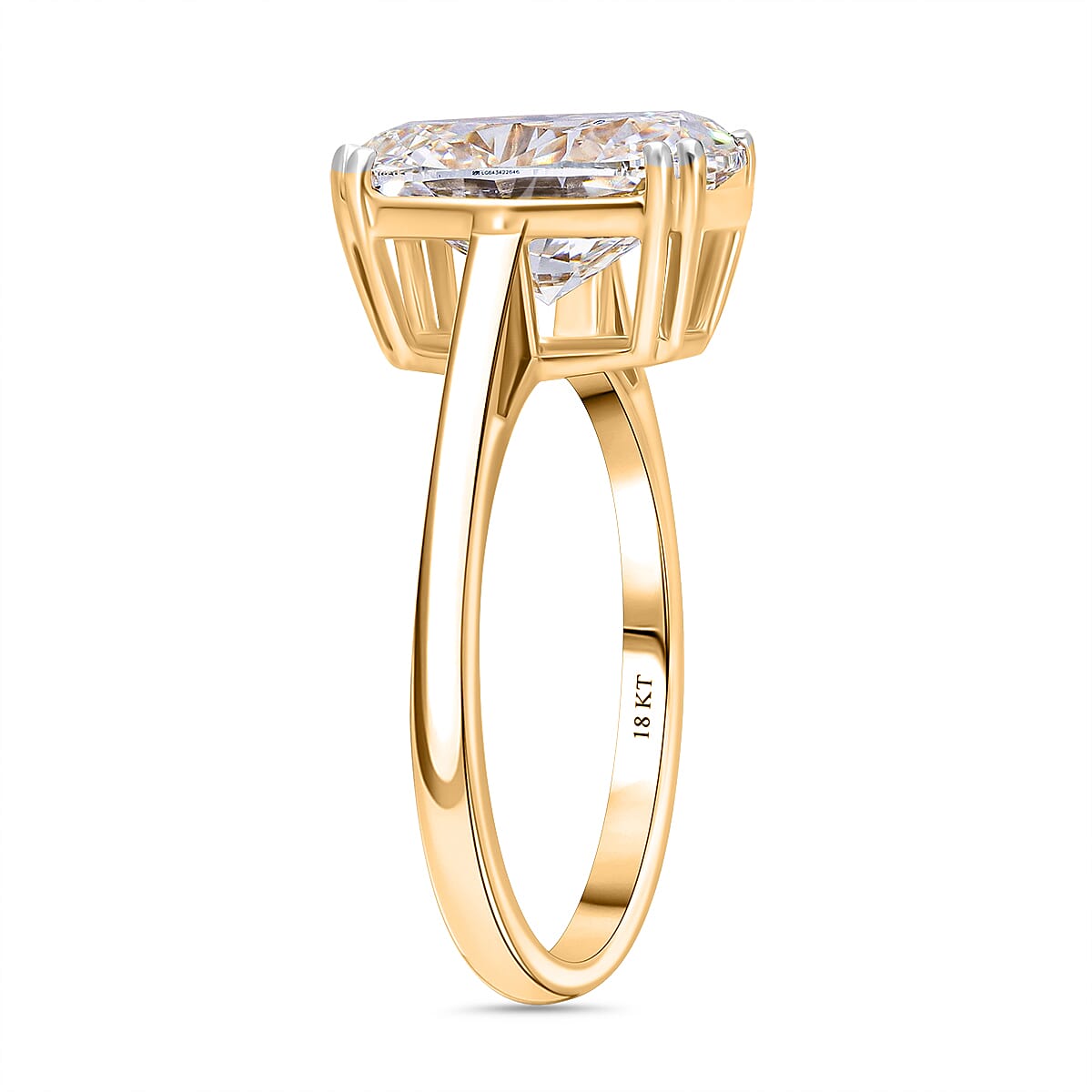Luxuriant 5 Ct. Lab Grown Diamond Solitaire Ring in 18K Yellow Gold, IGI Certified (VS1/G)