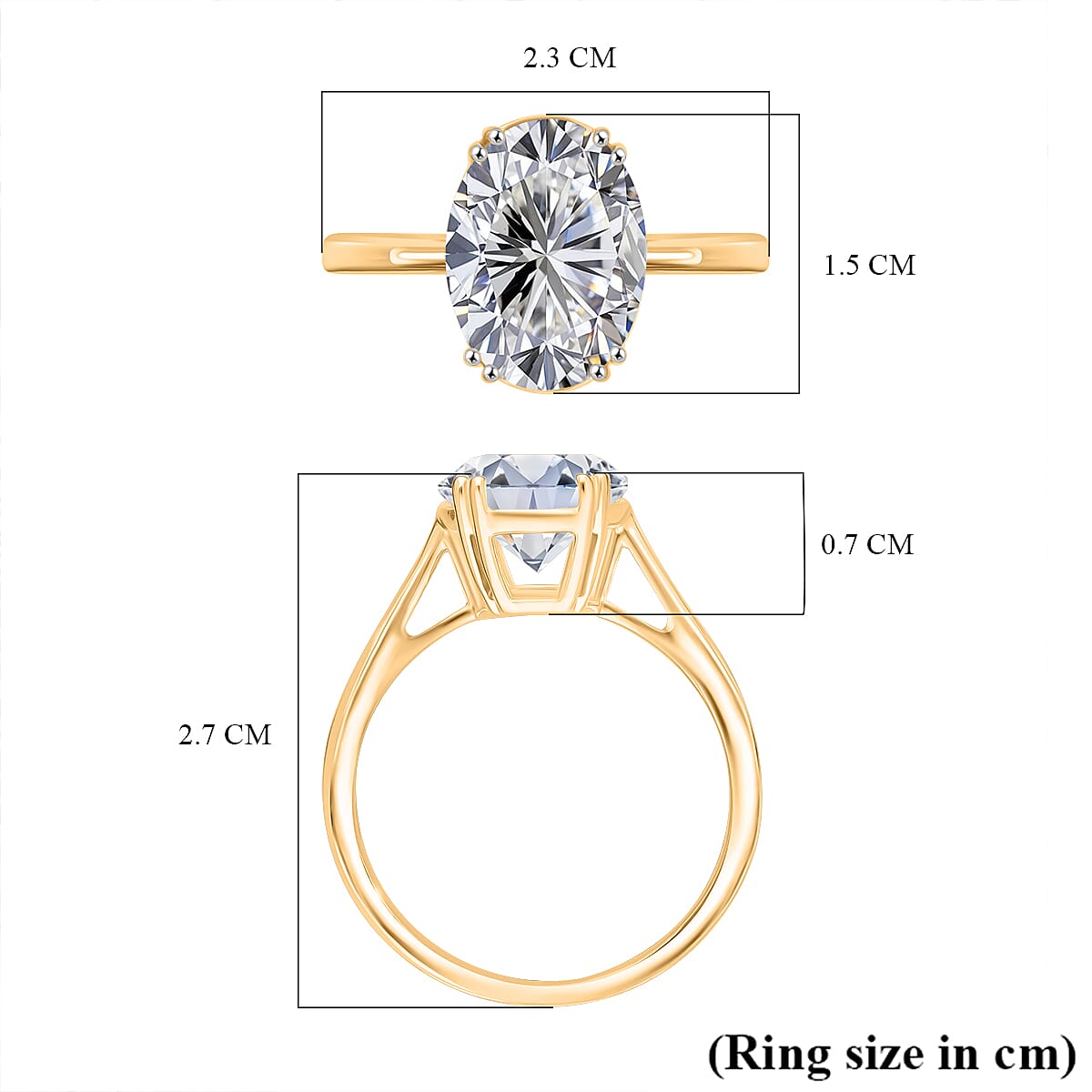 Luxuriant 5 Ct. Lab Grown Diamond Solitaire Ring in 18K Yellow Gold, IGI Certified (VS1/G)