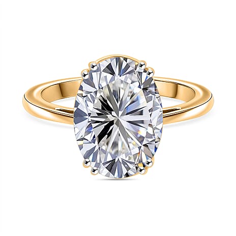 Luxuriant Diamond - 18K Yellow Gold IGI Certified Oval Cut (VS1-G) Lab Grown Diamond Ring 5.00 Ct.