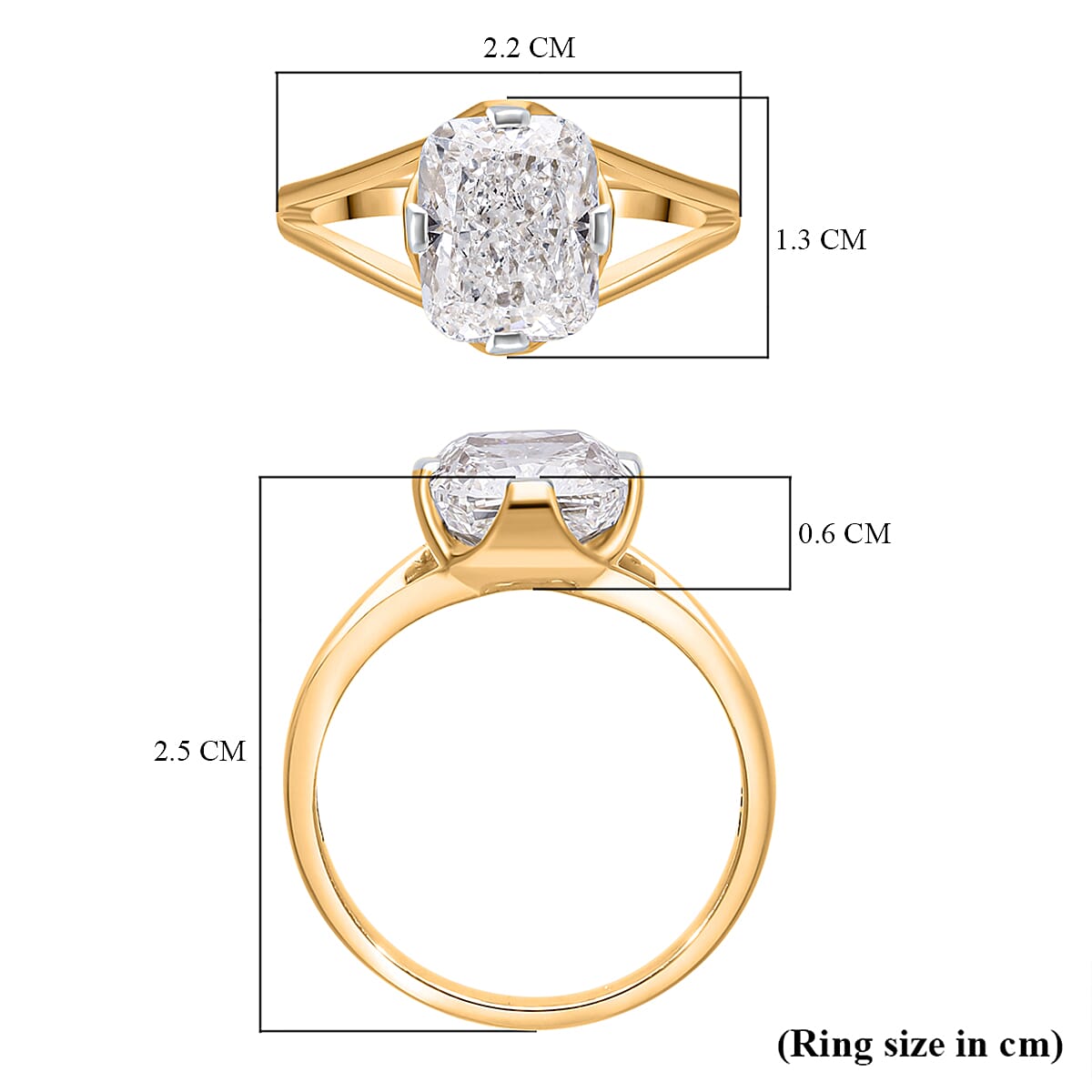 Luxuriant Diamond - 18K Yellow Gold IGI Certified Cushion Cut(VS1-G) Lab Grown Diamond Ring 5.00 Ct. Luxuriant Diamond - 18K Yellow Gold IGI Certified Cushion Cut(VS1-G) Lab Grown Diamond Ring 5.00 Ct.