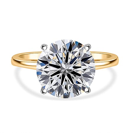 LUXURIANT 5 Ct. Brilliant-Cut Lab Grown Diamond Solitaire Ring in 18K Yellow Gold, IGI Certified