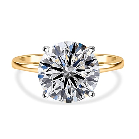 Luxuriant Diamond - 18K Yellow Gold IGI Certified Round Cut (VS2-G) Lab Grown Diamond Ring 5.00 Ct.
