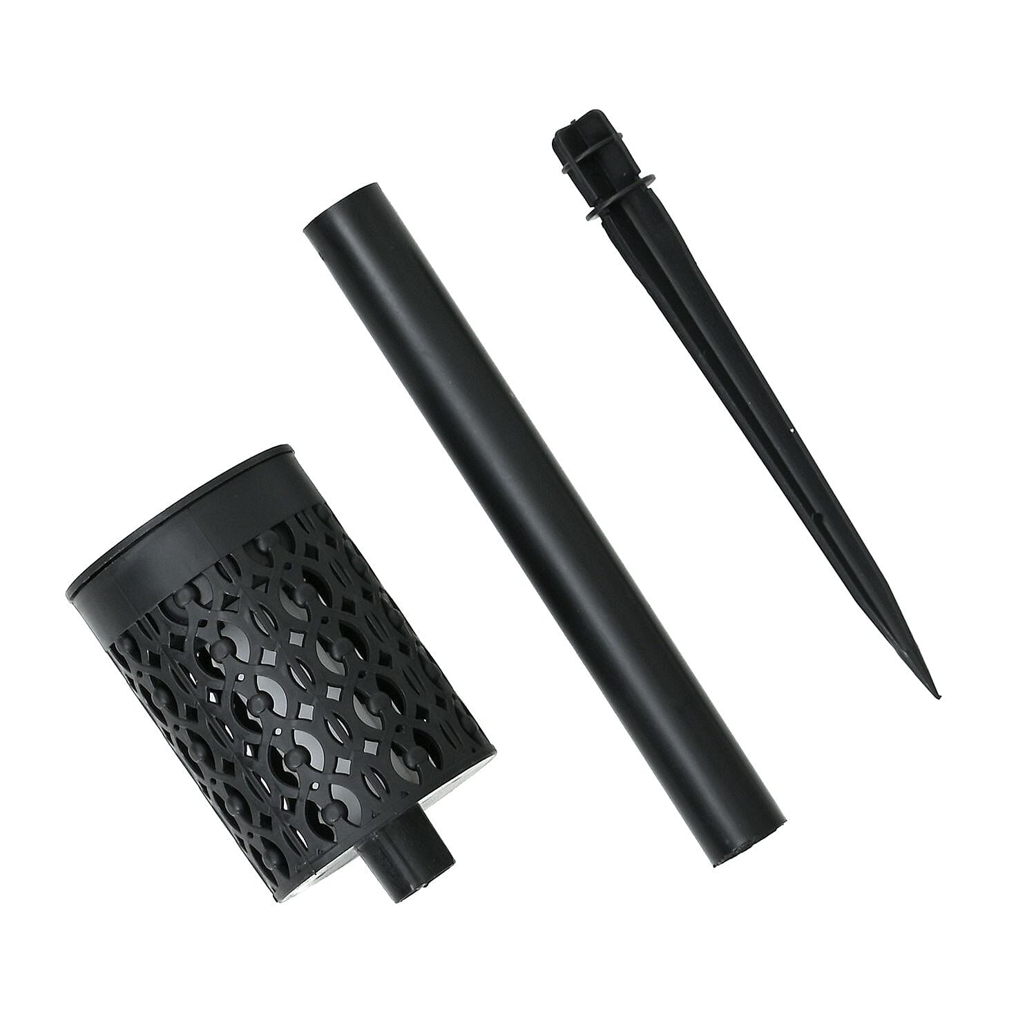 Solar Path Lights with Flame Effect - Set of 4 - 30cm - Black Solar Path Lights with Flame Effect - Set of 4 - 30cm - Black