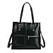 Sumptuous quality 100% Genuine Leather LARGE Tote Bag with Shoulder Strap - Black